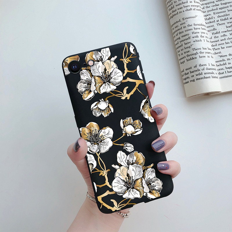 Για iPhone 7 8 SE 2020 Flower Cartoon Cute Case For iPhone7 8 Plus se 2020 2022 se2020 A1778 A1660 A1779 Silicon Matte TPU κάλυμμα