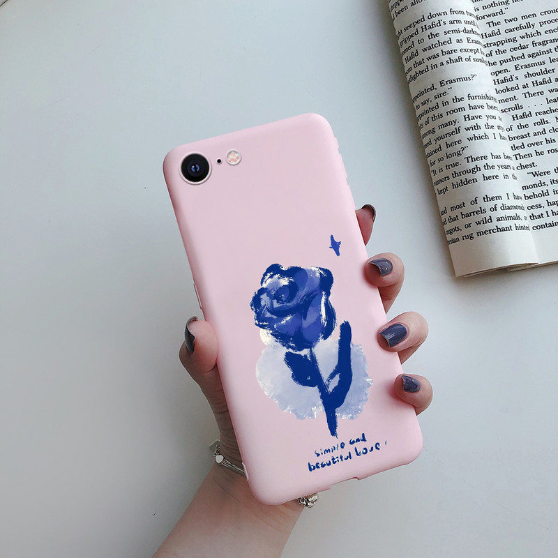 Για iPhone 7 8 SE 2020 Flower Cartoon Cute Case For iPhone7 8 Plus se 2020 2022 se2020 A1778 A1660 A1779 Silicon Matte TPU κάλυμμα