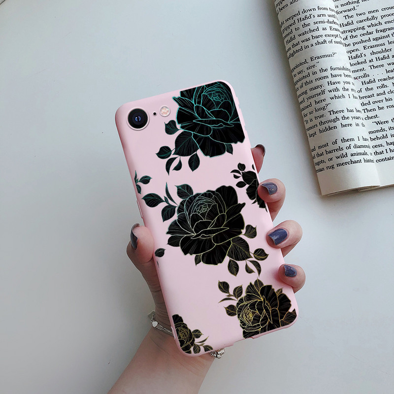Για iPhone 7 8 SE 2020 Flower Cartoon Cute Case For iPhone7 8 Plus se 2020 2022 se2020 A1778 A1660 A1779 Silicon Matte TPU κάλυμμα