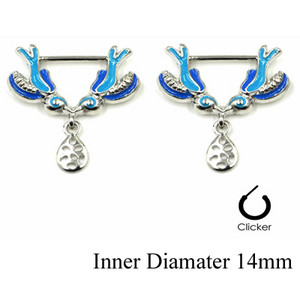 PERECHE Inele din oțel chirurgical pentru mamelon cu mreană Sheild CZ Gem Sexy Piercing pentru mamelon Bijuterii pentru corp pentru femei 14G