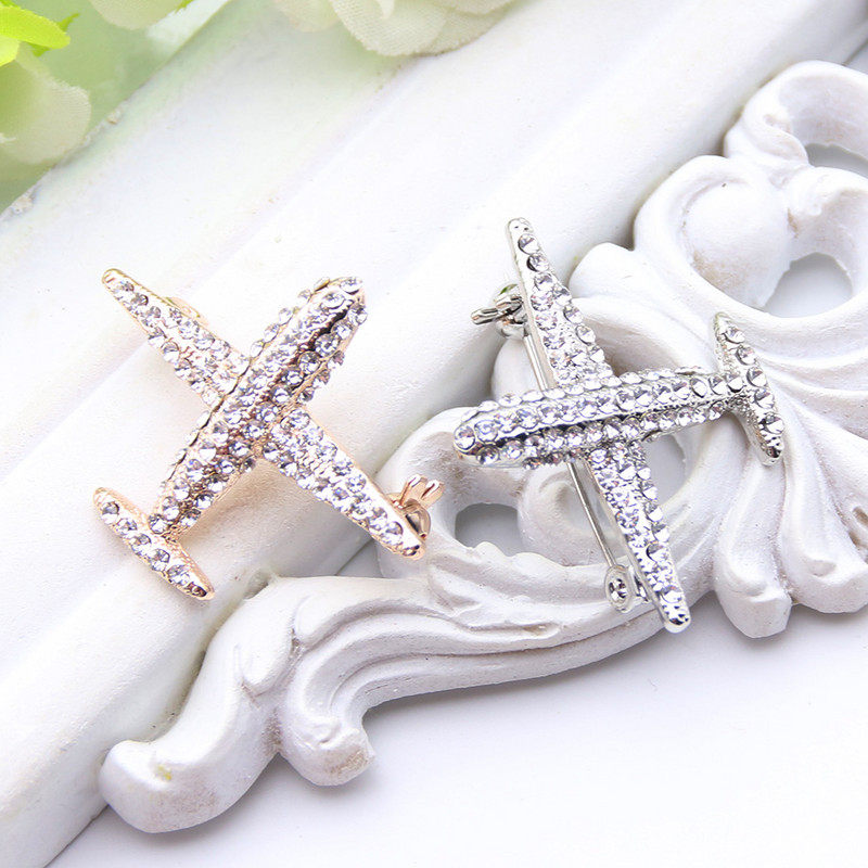 Nouă moda femeie broșă avion pin stewardesă logo insignă pilot Austria broșe cu stras broșe semne bijuterii cerului zburător