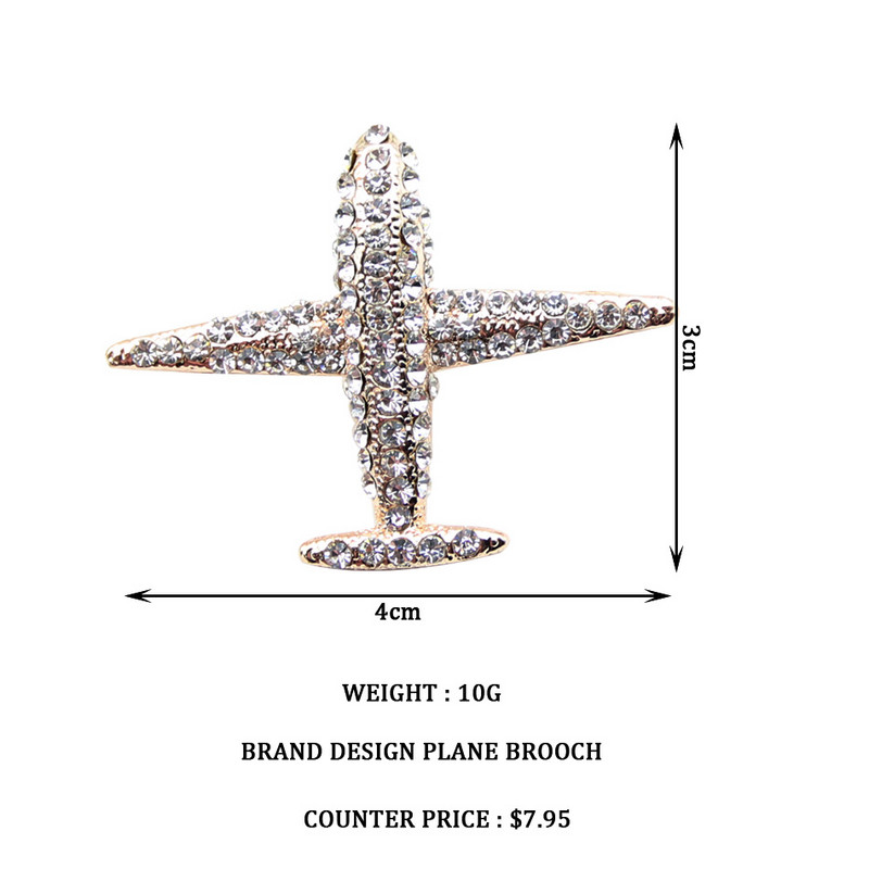 Nouă moda femeie broșă avion pin stewardesă logo insignă pilot Austria broșe cu stras broșe semne bijuterii cerului zburător
