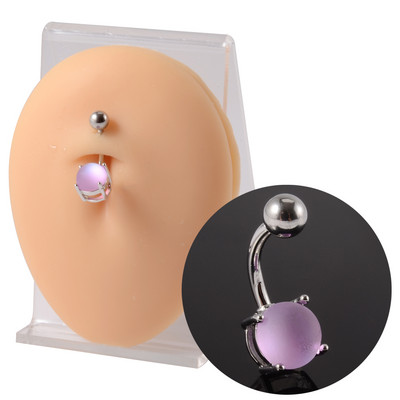 1db Candy Színes Köldök Piercing Rúd szett Köldök Gyűrűk Íves súlyzó Lebeny Fülbevaló Piercing Strandékszerek Női