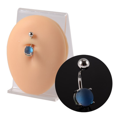 1db Candy Színes Köldök Piercing Rúd szett Köldök Gyűrűk Íves súlyzó Lebeny Fülbevaló Piercing Strandékszerek Női