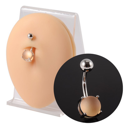 1db Candy Színes Köldök Piercing Rúd szett Köldök Gyűrűk Íves súlyzó Lebeny Fülbevaló Piercing Strandékszerek Női