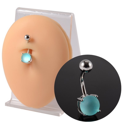 1db Candy Színes Köldök Piercing Rúd szett Köldök Gyűrűk Íves súlyzó Lebeny Fülbevaló Piercing Strandékszerek Női