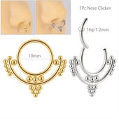 Dreamlee 16g Ear Daith Snug Helix Cartilage Septum Hoop Inel Ureche Clicker Nas Buze Segment Inele cu balamale Piecing Bijuterii pentru corp