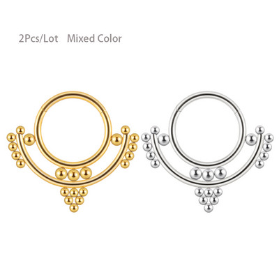 Dreamlee 16g Ear Daith Snug Helix Cartilage Septum Hoop Inel Ureche Clicker Nas Buze Segment Inele cu balamale Piecing Bijuterii pentru corp