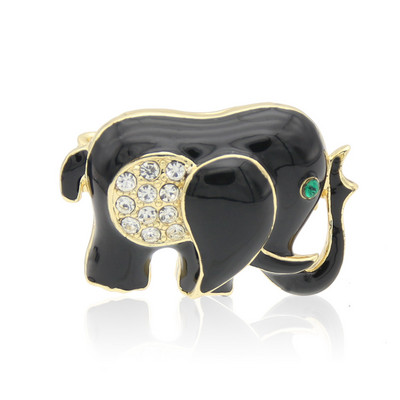 Ocazional femei elefant broșe broșă clip pentru eșarfă emailat animale hijab ace bijuterii personalitate parure bijoux corsaj norocos