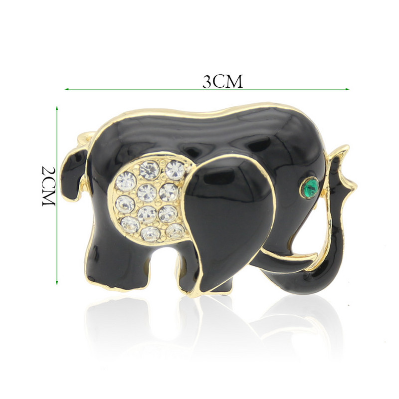 Ocazional femei elefant broșe broșă clip pentru eșarfă emailat animale hijab ace bijuterii personalitate parure bijoux corsaj norocos