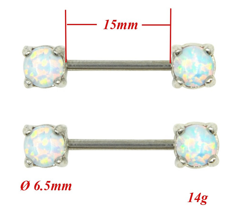 1 bucată de piatră opală pentru mamelon, inel pentru piercing pentru mamelon, scut pentru mamelon, bijuterii, bar, piercing pentru corp