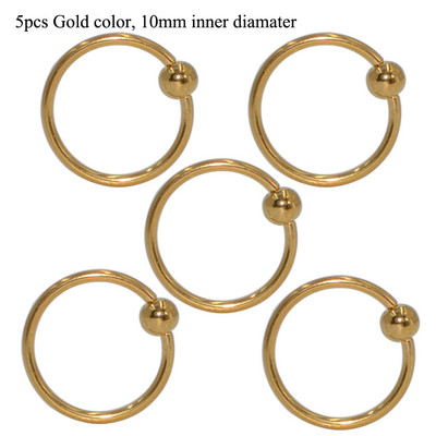 5 buc. Piercing pentru buze Labret Inel pentru mamelon Captive Bead Inel Nas Stud Piercing ureche Oțel chirurgical Helix ureche Tragus Cartilage Bijuterii