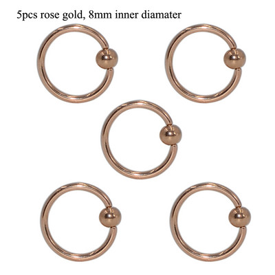 5 buc. Piercing pentru buze Labret Inel pentru mamelon Captive Bead Inel Nas Stud Piercing ureche Oțel chirurgical Helix ureche Tragus Cartilage Bijuterii