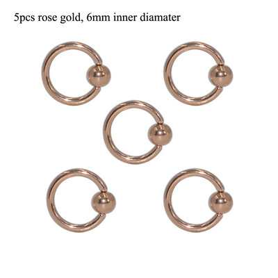 5 buc. Piercing pentru buze Labret Inel pentru mamelon Captive Bead Inel Nas Stud Piercing ureche Oțel chirurgical Helix ureche Tragus Cartilage Bijuterii