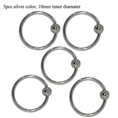 5 buc. Piercing pentru buze Labret Inel pentru mamelon Captive Bead Inel Nas Stud Piercing ureche Oțel chirurgical Helix ureche Tragus Cartilage Bijuterii