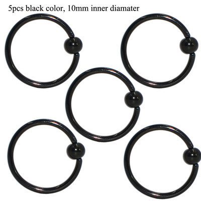 5 buc. Piercing pentru buze Labret Inel pentru mamelon Captive Bead Inel Nas Stud Piercing ureche Oțel chirurgical Helix ureche Tragus Cartilage Bijuterii