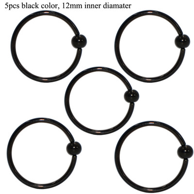 5 buc. Piercing pentru buze Labret Inel pentru mamelon Captive Bead Inel Nas Stud Piercing ureche Oțel chirurgical Helix ureche Tragus Cartilage Bijuterii