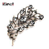 Kinel Vintage Szürke Kristály Virág Török Bross Pin Női Aranyozott Arabeszk Strasszköves Bross Lapel Sál Bross