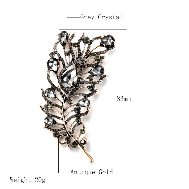 Kinel Vintage Szürke Kristály Virág Török Bross Pin Női Aranyozott Arabeszk Strasszköves Bross Lapel Sál Bross
