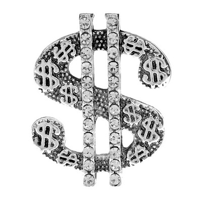 CINDY XIANG Strasuri Vintage semn de dolar Broșă Pin de haină 2 culori disponibile Bijuterii femei și bărbați de înaltă calitate, nou 2022