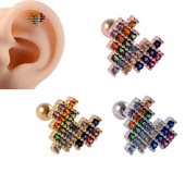 1 buc. 20 g Cercei pentru tragus pentru cartilajul urechii minuscule, bijuterii curcubeu, bijuterii pentru corp.