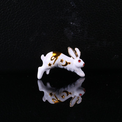 Iepure drăguț din aliaj de desene animate, iepure alb, pentru broșă, pentru femei, accesorii pentru îmbrăcăminte simple și versatile.