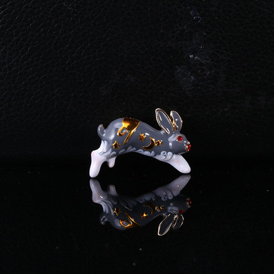 Iepure drăguț din aliaj de desene animate, iepure alb, pentru broșă, pentru femei, accesorii pentru îmbrăcăminte simple și versatile.