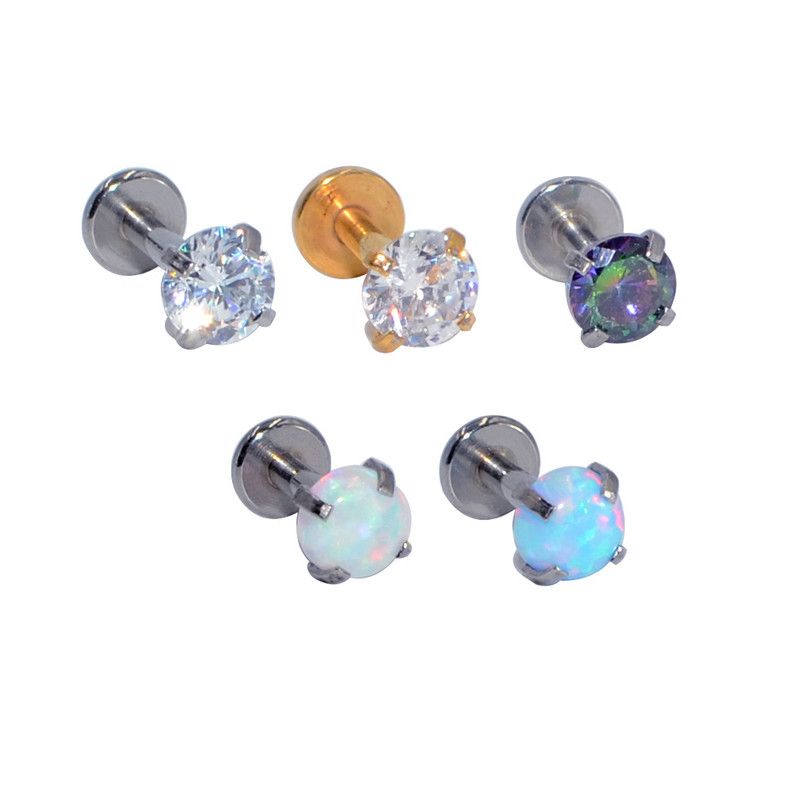 3db Vegyes 1,5-4mm-es fül Tragus porc fülbevaló ajakgyűrű ajak Labret Stud Oreja Labret piercing fülpiercing Tragus fülbevaló