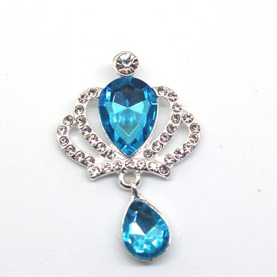 YWXINXI 10 buc. Coroană cu strass, pandantiv cu cristal, buton plat din aliaj, accesorii de decorare pentru sticle de vin pentru nuntă romantică DIY