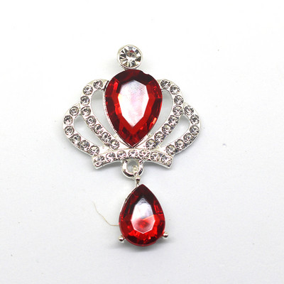 YWXINXI 10 buc. Coroană cu strass, pandantiv cu cristal, buton plat din aliaj, accesorii de decorare pentru sticle de vin pentru nuntă romantică DIY