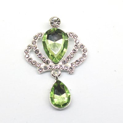 YWXINXI 10 buc. Coroană cu strass, pandantiv cu cristal, buton plat din aliaj, accesorii de decorare pentru sticle de vin pentru nuntă romantică DIY