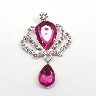 YWXINXI 10 buc. Coroană cu strass, pandantiv cu cristal, buton plat din aliaj, accesorii de decorare pentru sticle de vin pentru nuntă romantică DIY