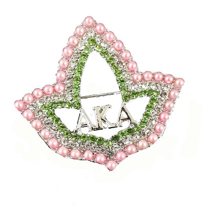 Moda greacă Sorority Leaf Pins Strass Perle Broșă Cămașă Rever Insigna Bijuterii cu ridicata Cadou