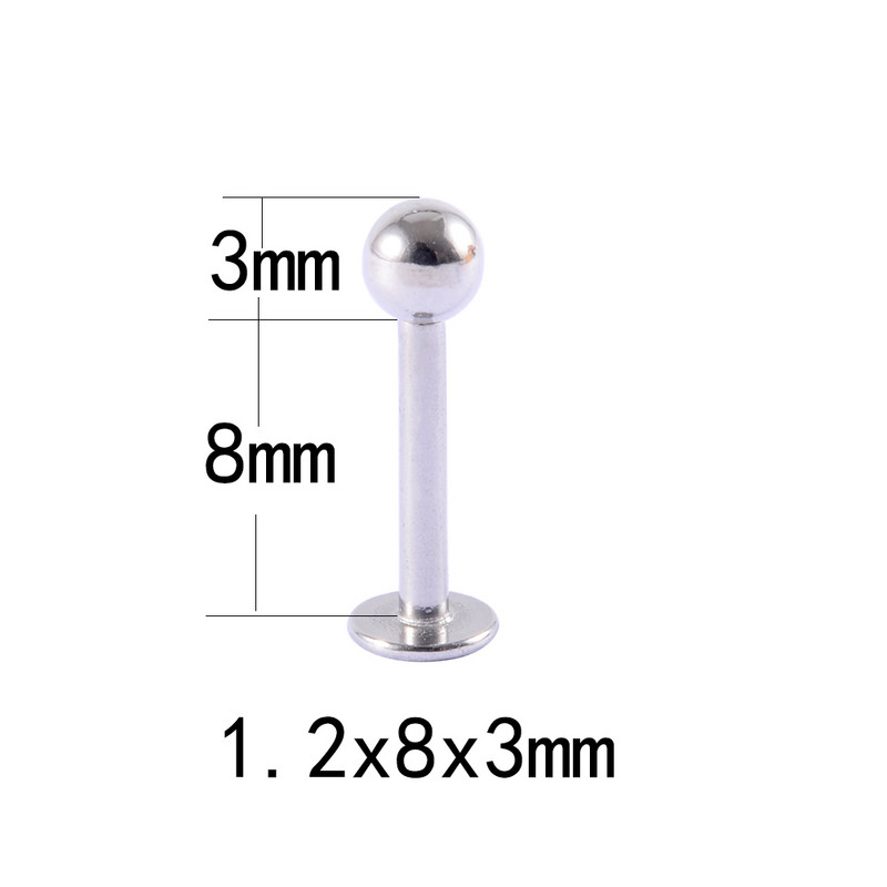 6db/csomag Sebészeti rozsdamentes acél cirkon has köldök gyűrű virág fül Tragus Helix orr ajakfej Szemöldök rudak piercing ékszer