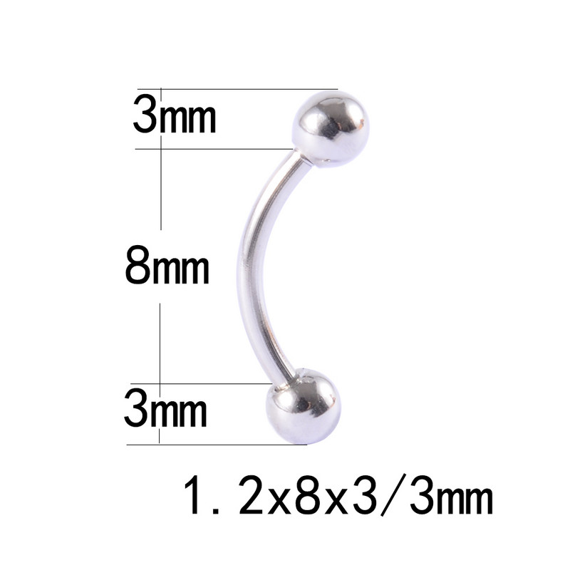 6db/csomag Sebészeti rozsdamentes acél cirkon has köldök gyűrű virág fül Tragus Helix orr ajakfej Szemöldök rudak piercing ékszer