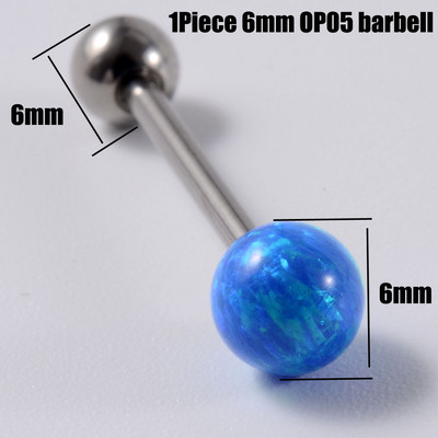 1 buc G23 titan solid sau oțel mreană opal inele pentru limba bară de piercing pentru limbă ureche tragus mamelon inel cu mreană piercing Mamilo