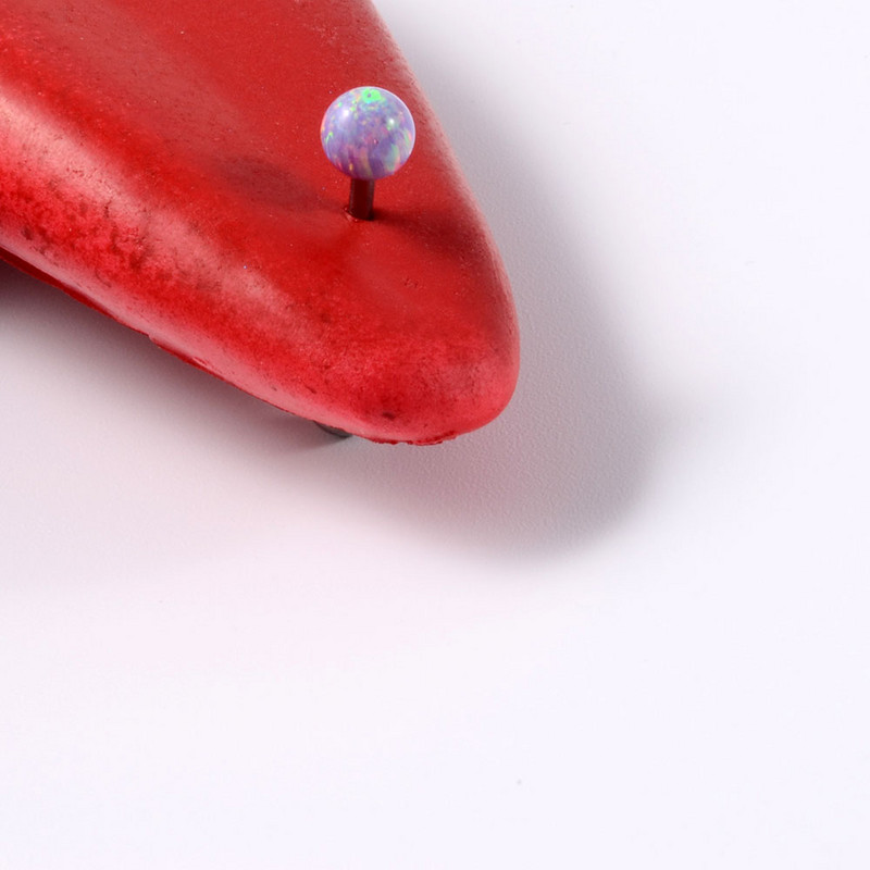 1 buc G23 titan solid sau oțel mreană opal inele pentru limba bară de piercing pentru limbă ureche tragus mamelon inel cu mreană piercing Mamilo