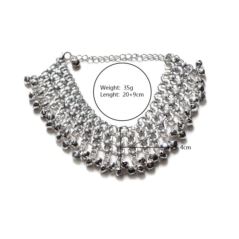 pachet de 2 modă, simplu, sexy, vintage, clopote, lanț de gleznă, o mulțime de margele de clopoțel, brățară de gleznă, bijuterii pentru picioare pentru femei