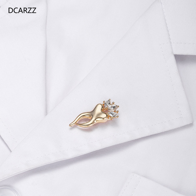 DCARZZ drăguț dinți ace broșe medicale aur argint placat cu cristal insignă bijuterii la modă Crăciun doctor asistentă cadou femei