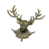 Sunspicems Retro Gold Color Elk Brooch Pins Metal Punk Jewelry