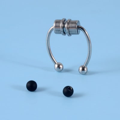 1 db rozsdamentes acél mágneses orrgyűrű patkógyűrű orrcsipesz nem áttört orrkarika mágneses orr köröm piercing nariz piercing