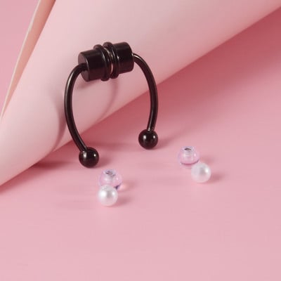1 db rozsdamentes acél mágneses orrgyűrű patkógyűrű orrcsipesz nem áttört orrkarika mágneses orr köröm piercing nariz piercing