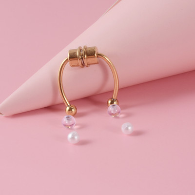 1 db rozsdamentes acél mágneses orrgyűrű patkógyűrű orrcsipesz nem áttört orrkarika mágneses orr köröm piercing nariz piercing