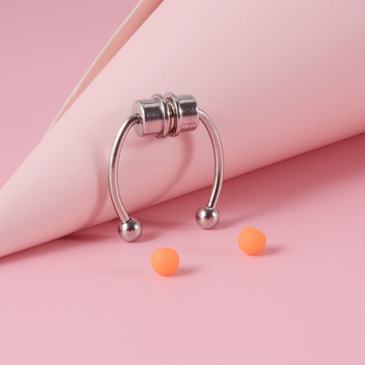 1 db rozsdamentes acél mágneses orrgyűrű patkógyűrű orrcsipesz nem áttört orrkarika mágneses orr köröm piercing nariz piercing