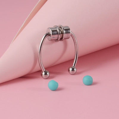 1 db rozsdamentes acél mágneses orrgyűrű patkógyűrű orrcsipesz nem áttört orrkarika mágneses orr köröm piercing nariz piercing