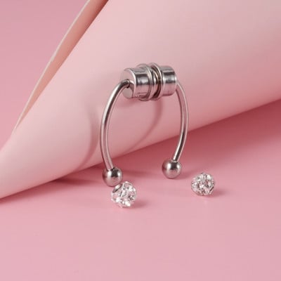 1 db rozsdamentes acél mágneses orrgyűrű patkógyűrű orrcsipesz nem áttört orrkarika mágneses orr köröm piercing nariz piercing