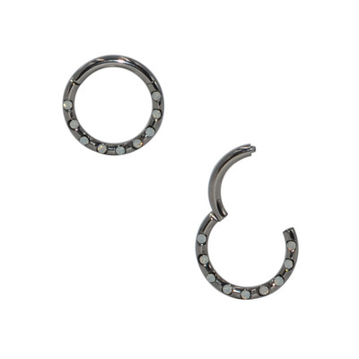 1 bucată 16 g G23 titan CZ segment de gemă inele articulate septum nas Clicker Piercing nas buză cercei Helix nas piercing bijuterii