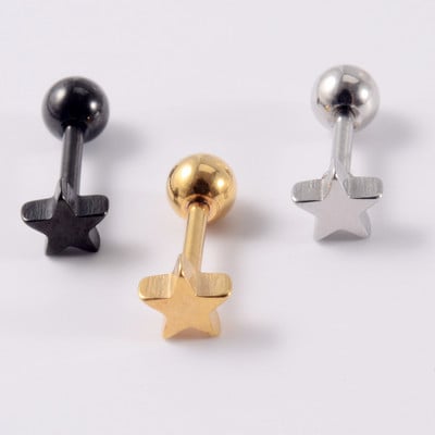 3/6buc mic punk ureche tragus cartilaj Stud șarpe inimă stea moon helix cercei bară piercing anodizat culoare lobi conch studs