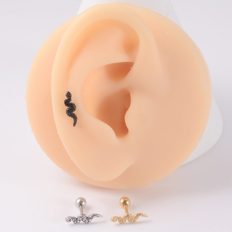 3/6buc mic punk ureche tragus cartilaj Stud șarpe inimă stea moon helix cercei bară piercing anodizat culoare lobi conch studs