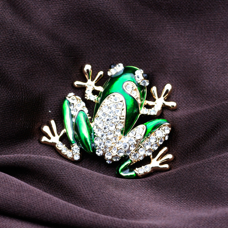 Fashion Frog Animal Bross Zománc Pins Női Party Ékszer Gyerekajándék